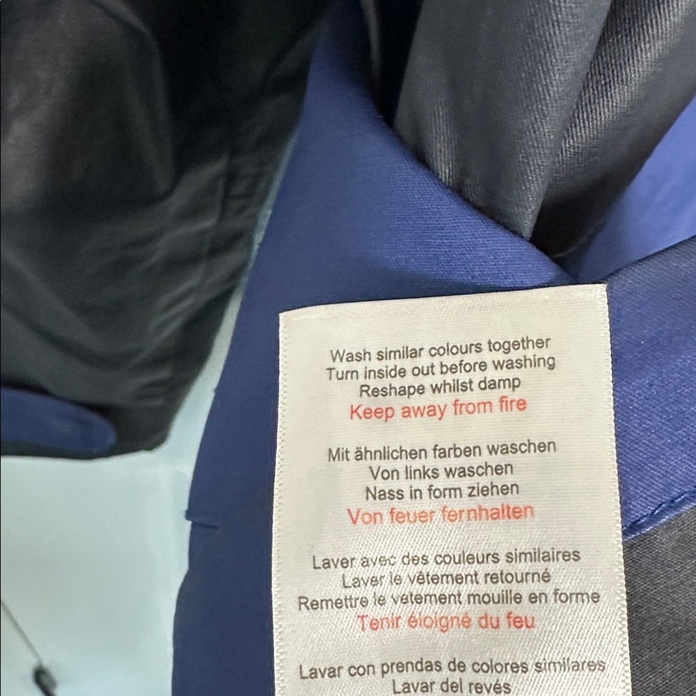 Bellfield Men’s Two-Toned Rain Jacket Blue/Black L - Picture 9 of 9